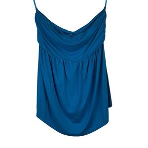 Blue Strapless Dress Cover Up Casual Summer Beach Vacation‎